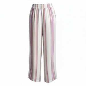 En Creme Multicolor Striped Wide Leg Pants. Size small